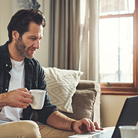 Man on his laptop